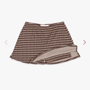 Lisa Says Gah Brown Plaid Darcy Skort
